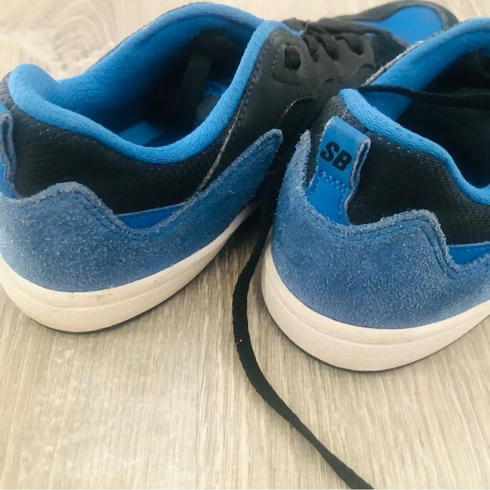 Nike SB Alleyoop Skateboard Skate Shoes Sneakers Blue Black Youth Size‎ 7Y